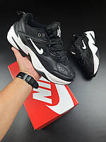 Женские легкие качественные стильные кроссовки Nike M2K Tekno черно белые, текно 37 38 39 41