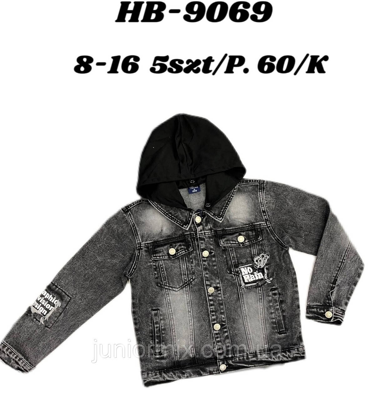 Підліткові джинсові піджаки для хлопчиків оптом 8-16 років