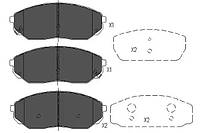 Колодки передние тормозные Sorento 02-, KAVO PARTS (KBP4014)