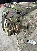 Сумка кобура тактическая поясная для оружия с креплением на бедре ноги мультикам ВСУ