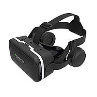 Очки виртуальной реальности VR Shinecon с пультом черные, 3Д очки виртуальные