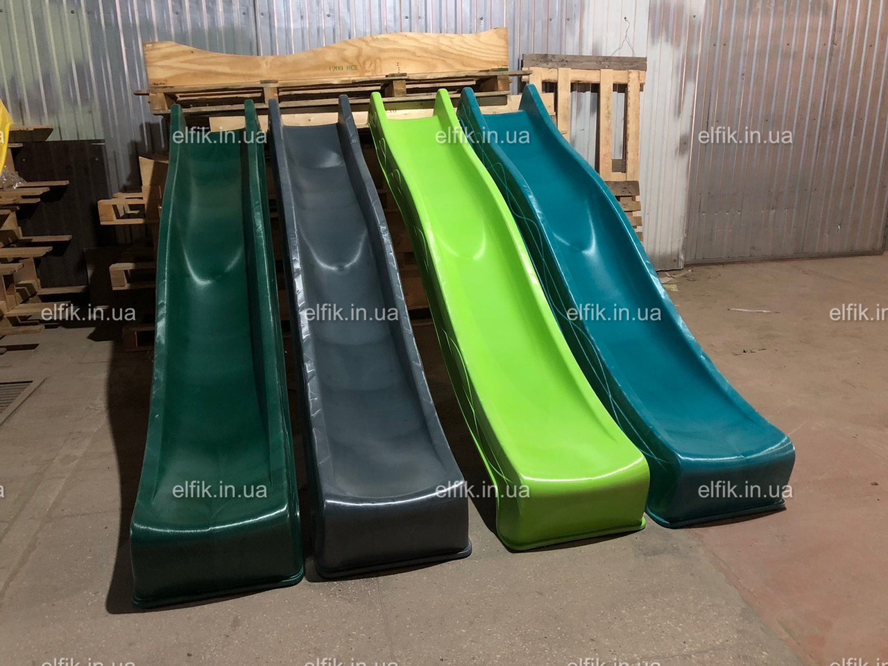 Гірка пластикова 3 м., спуск для дитячого майданчика, водна гірка, фото 1