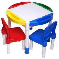 Дитячий стіл Microlab Toys Конструктор Ігровий Центр + 2 стільці (GT-14) мрія (М.Я)