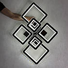 Велика кришталева люстра в зал SVET 292W до 40 м² колір Хром SY-19376/4+2 CR, фото 7