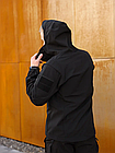 Тактична Куртка Undolini Soft Shell Чорна, фото 5