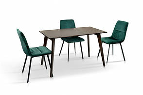 Стіл обідній нерозкладний Дуглас Мікс меблі, колір темний горіх, фото 3