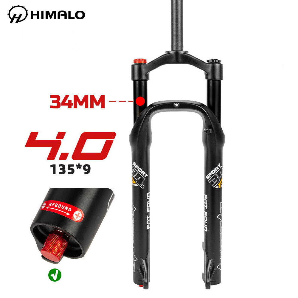 Вилка для фэтбайка Himalo 26 дюймов ход 130mm Fat Bike Lock-out, Rebound, Черная - фото 1 - id-p2092298586