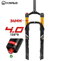 Вилка для фэтбайка Himalo 26 дюймов ход 130mm Fat Bike Lock-out, Rebound, Золотая