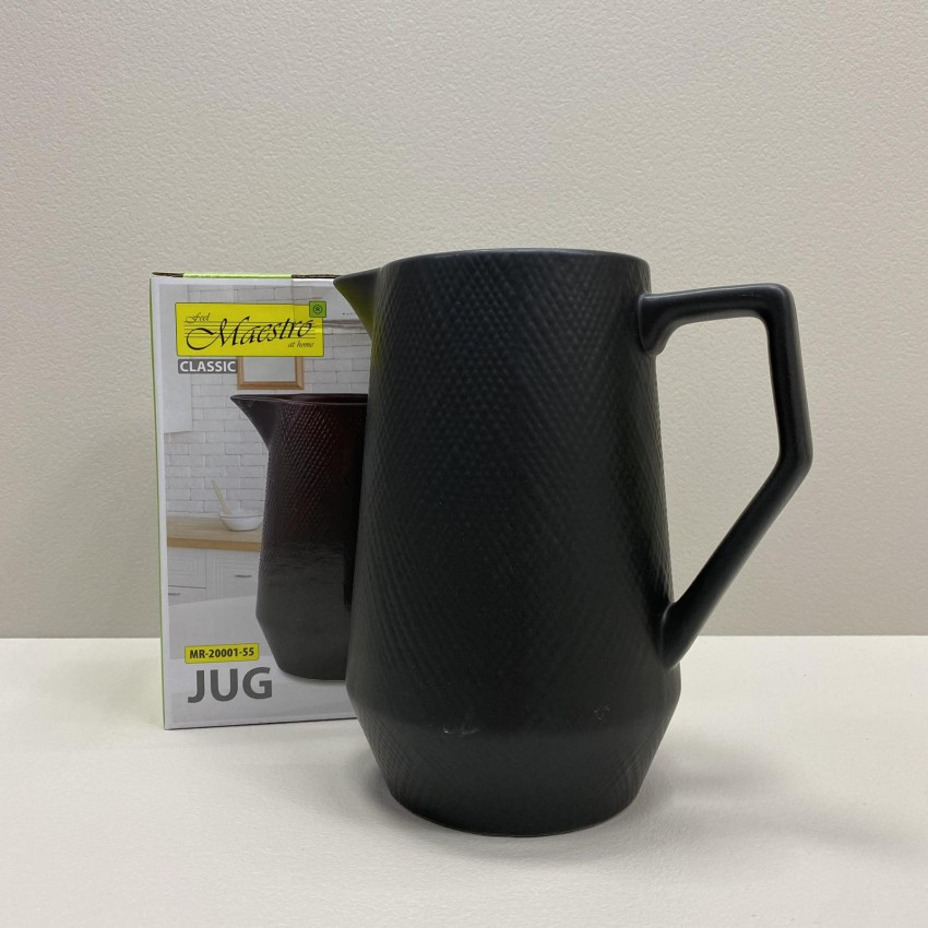 Глечик керамічний для соку, води 1000 мл Maestro MR-20001-55 Black, фото 1