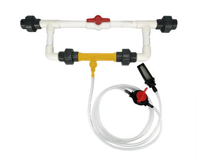 Інжектор "Вентурі" 3/4" дюйма, для витрати 0,6 - 1,9 м³/год, комплект для внесення добрив, Presto-PS