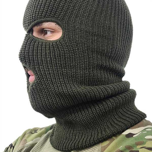 Балаклава зимова KOMBAT UK 3 Hole Balaclava колір оліва Uni 14986, фото 1
