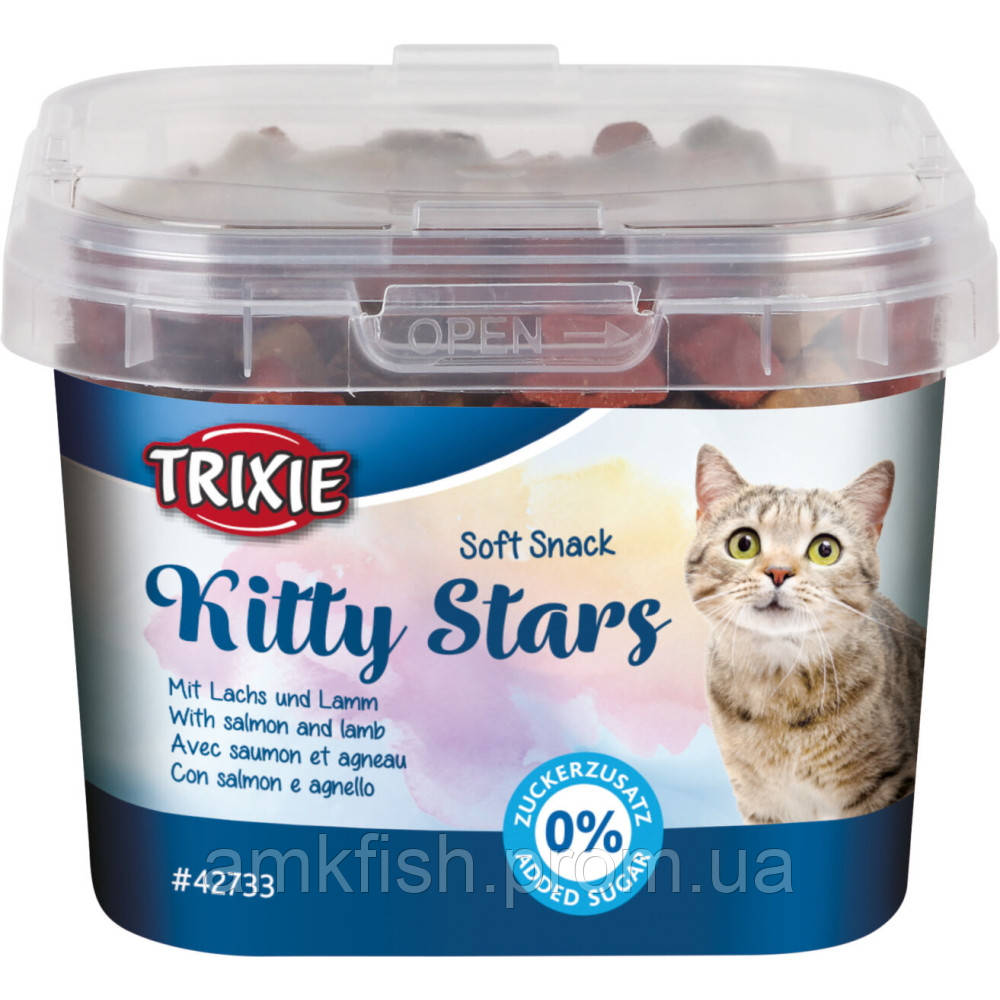 Ласощі для котів Trixie Soft Snack Kitty Stars з лососем та ягням 140г - фото 2 - id-p59474148