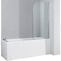 Шторка для ванны стеклянная DEVIT QUEST 140x80см 6мм профиль хром FEN0794