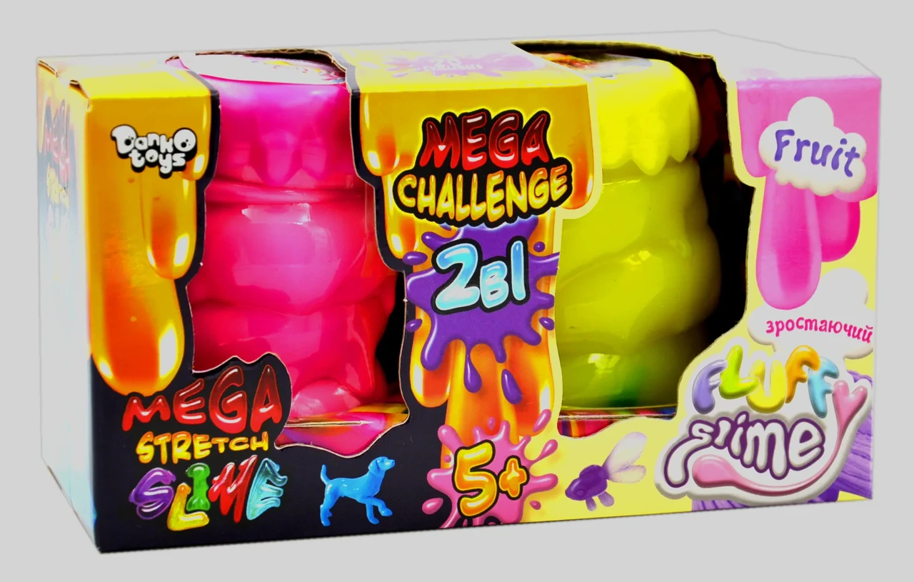 В'язка маса 2в1 Mega challenge Slime (20 challenges) 2 баночки (FLS-03-01U)