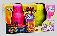 Вязкая масса 2в1 Mega challenge Slime (20 challenges) 2 баночки (FLS-03-01U)