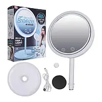 Качественное зеркало с LED подсветкой круглое LED FAN MIRROR с вентилятором