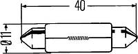 Лампа накаливания, 12V 10W SV 8,58, HELLA (8GM002091131)