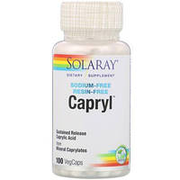Каприл, замедленно высвобождение, Solaray, 100 капсул в растительной оболочке