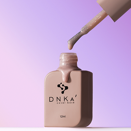 Рідкий акригель DNKa Liquid Acrygel №0002 Creme Brulee, 12 мл беж зі сріблом, фото 3