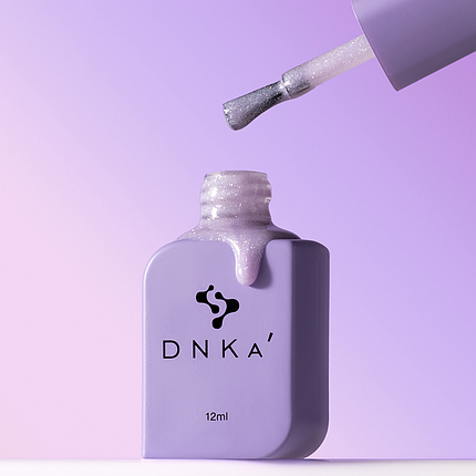 Рідкий акригель DNKa Liquid Acrygel №0003 Plum Tart, 12 мл ніжно-лавандовий зі сріблом, фото 2