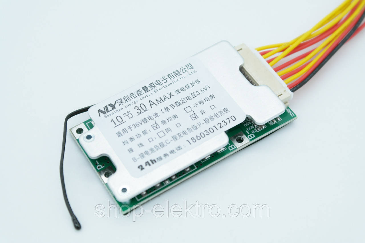 BMS 10S Li-ion 36V 30А не симетрична з балансуванням, фото 1