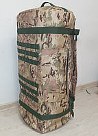 Баул большой армейский тактический вещьмешок сумка рюкзак для зсу мультикам 120л Оксфорд 600 водонепромокаемый