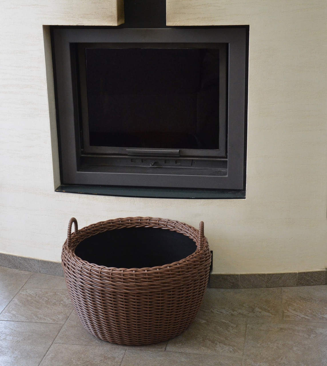 Большая Корзина для дров плетеная (дровница) из ротанга ручной работы ...