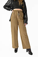 Жіночі трикотажні прямі штани Kenalin Штани палацо зі стрілками Бежевий колір
