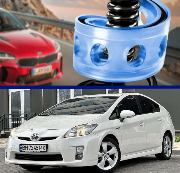 Автобафери силіконові на передні пружини Toyota Prius III 2009- (проставки, подушки пружини)