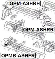 Подушка двигателя передняя Astra H 04-10, FEBEST (OPMBASHFR)