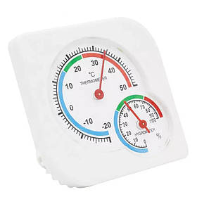 Кімнатний термометр - гігрометр для вимірювання вологості та температури MEGAZayka Білий