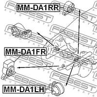 Подушка двигателя задняя Carisma 95-04, FEBEST (MMDA1RR)