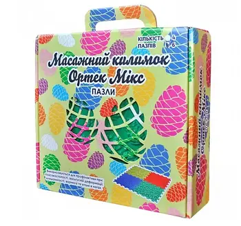 Масажний килимок Микс Пазли 6 елементів Ортек
