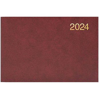 Щотижневик кишеньковий датований 2024 рік, А6 формату, бордовий, 144 аркуши Brunnen Miradur