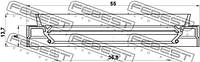 Сальник полуоси 36.8x55x8x13.7 Qashqai 07-, FEBEST (95JES38550814X)