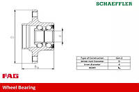 Подшипник ступицы колеса, FAG (713610960)
