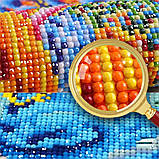 Алмазна вишивка птиці Мозаїка круглими стразами 30х40 Родина сов Малювання камінням на полотні GB78952, фото 2