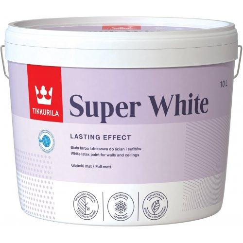 Інтер'єрна латексна фарба Tikkurila Super White глибокоматова 2.5л, фото 1