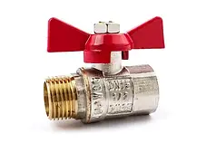 Кран 1/2 Бабочка гайка штуцер Water-Pro (Вода)