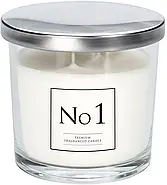 Ароматична свічка Bispol в скляному свічнику з металевою кришкою  Premium Fragranced Candle №1 (snp100-001), фото 2