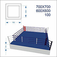 Ринг боксерський BS - клубний, поміст 1м, 7х7м, канати 6х6м