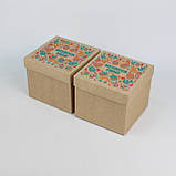 Крафт Коробка під Великодні солодощі 150*150*130 Дитяча Коробка подарункова для сувенірів, фото 7