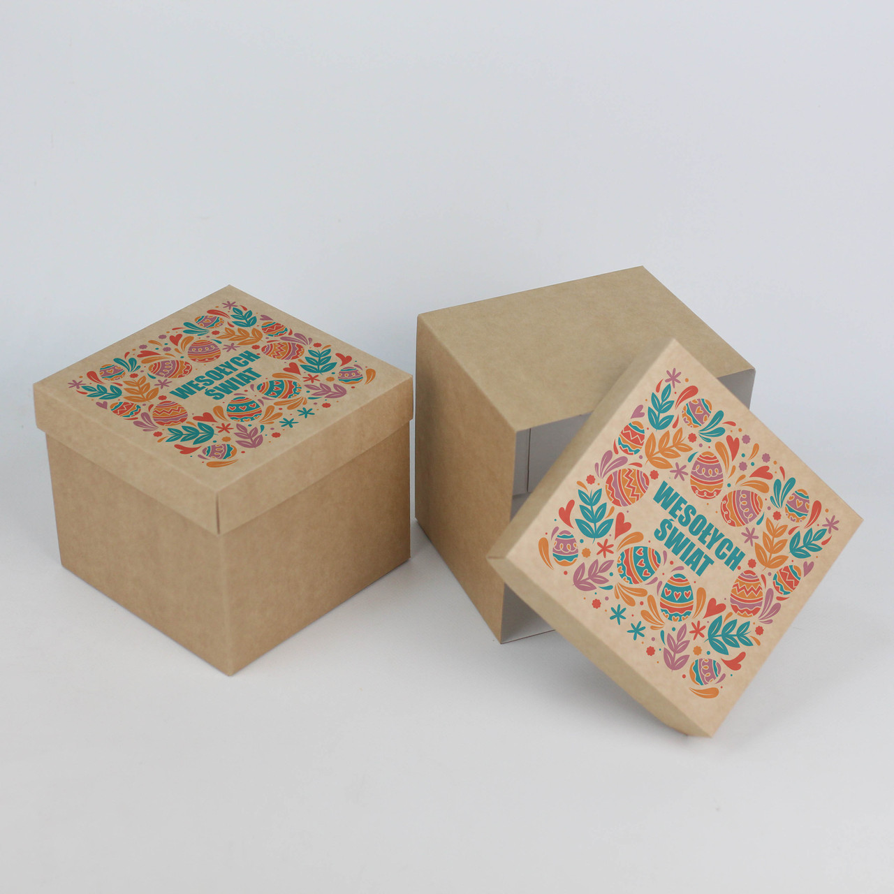 Крафт Коробка під Великодні солодощі 150*150*130 Дитяча Коробка подарункова для сувенірів