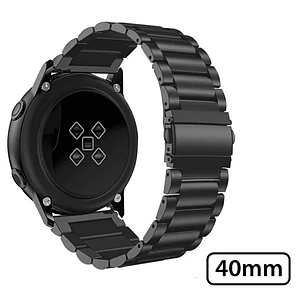 Galaxy Gear S2 Sport/Watch Active 2, ремінець із неіржавкої сталі, 40 мм — чорний