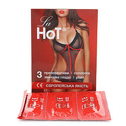 Презервативи La Hot гладкі без запаху (в пакованні 3 шт.)
