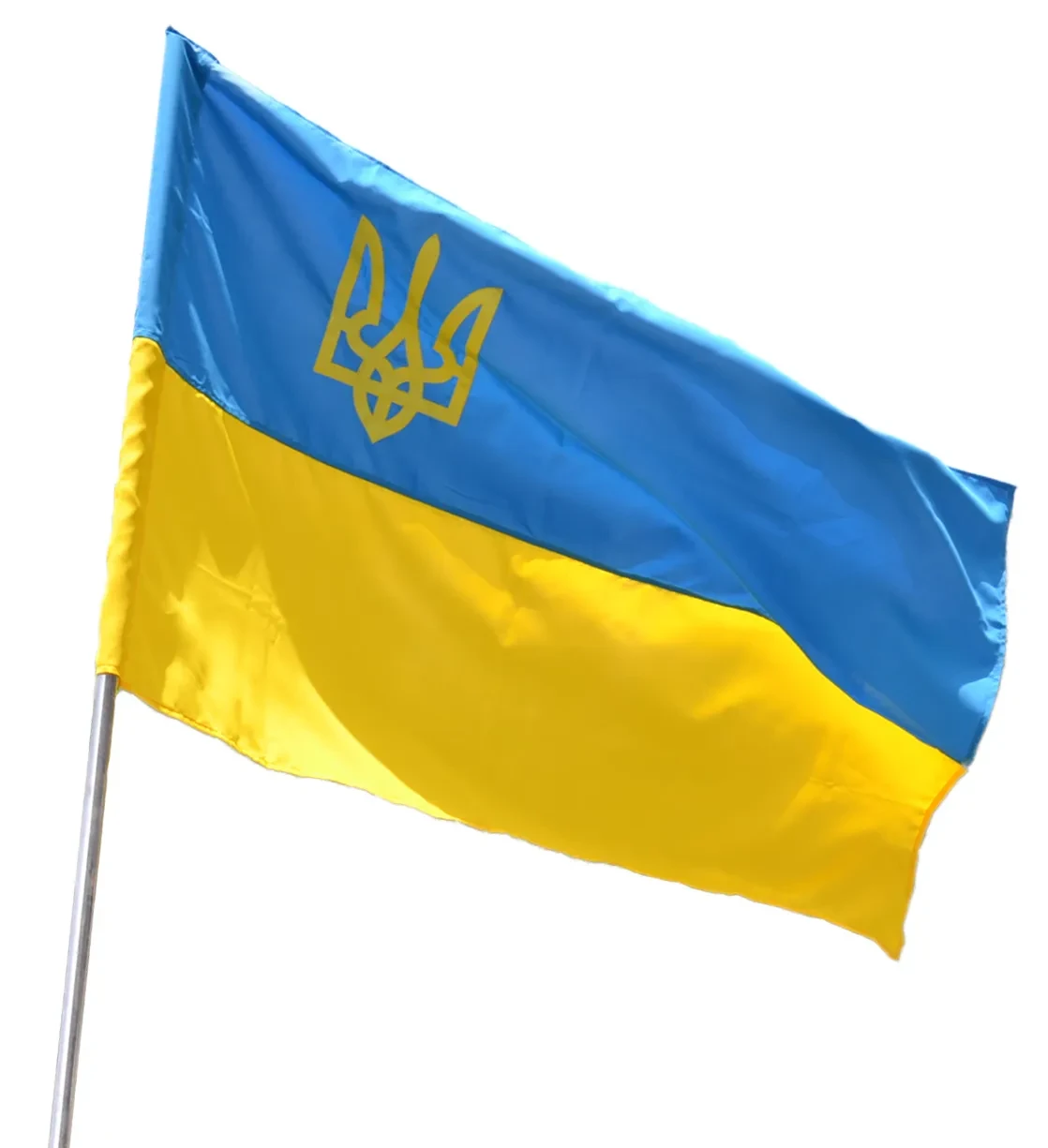 Прапор України Bookopt з тризубом, габардин 90 х 135 см (BK3031)
