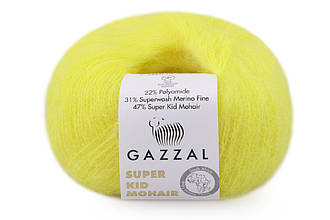 Gazzal Super Kid Mohair, Лимонний №64431