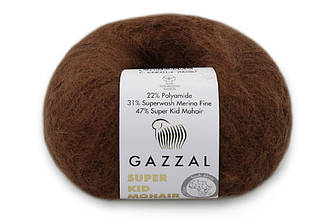 Gazzal Super Kid Mohair, Коричневий №64400