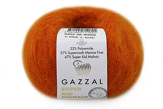 Gazzal Super Kid Mohair, Яскраво-помаранчевий №64429