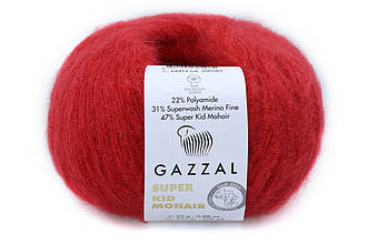 Gazzal Super Kid Mohair, Червоний №64416